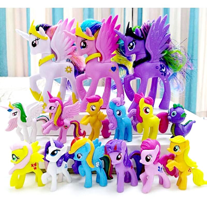 Set Bộ 3 Ngựa Pony 14cm + 12 Ngựa Pony 6cm-8cm ( Loại To)