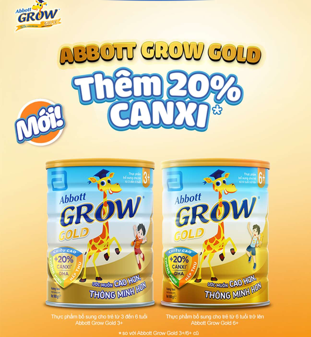 Sữa bột Abbott Grow Gold 3+ 1.7kg