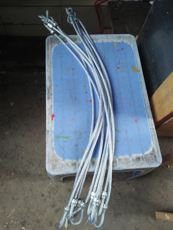 Dây cáp khóa xe máy, cáp bọc nhựa phi 10 x 1m