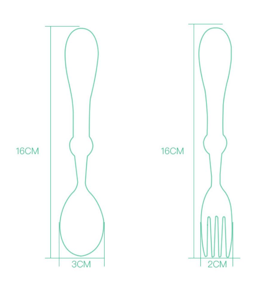 Bộ thìa nĩa inox cho bé Little Bean
