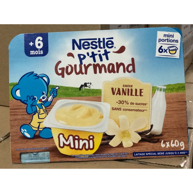 Váng sữa Nestle Pháp(1 vỉ/6 hộp) Date 5/2023