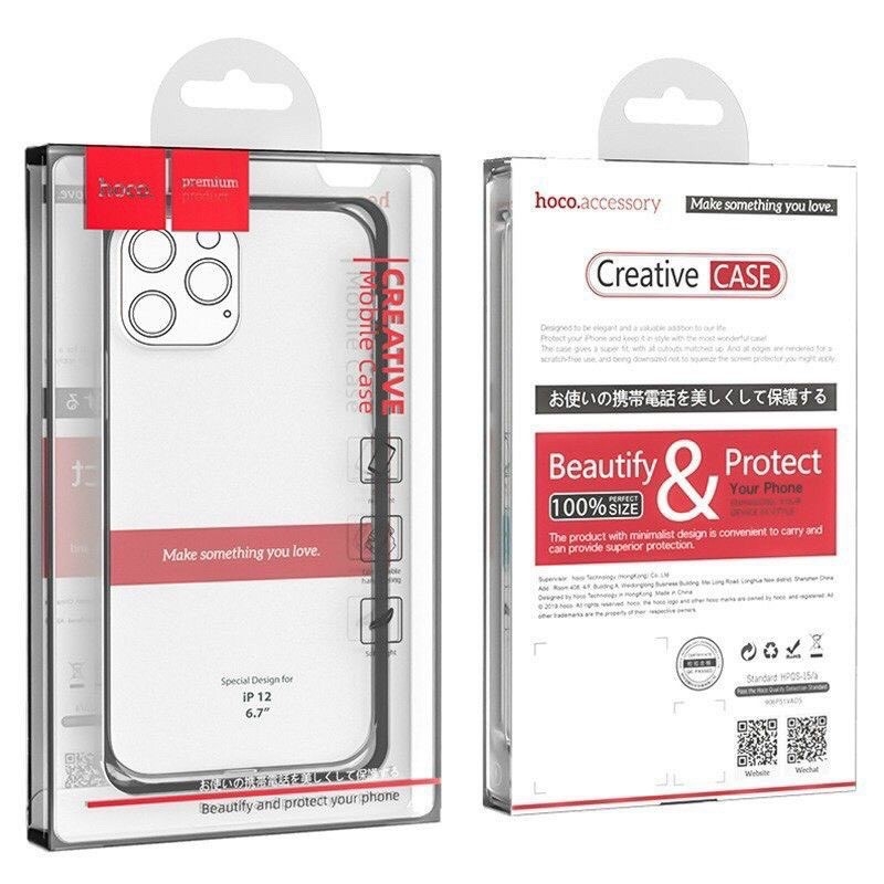 [Hoco] Ốp lưng silicon Hoco chính hãng trong suốt cho iPhone 12