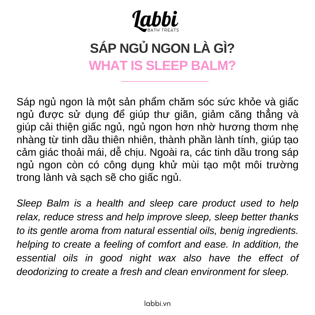 Sáp ngủ ngon SWEET DREAM [Labbi] Sleep Balm