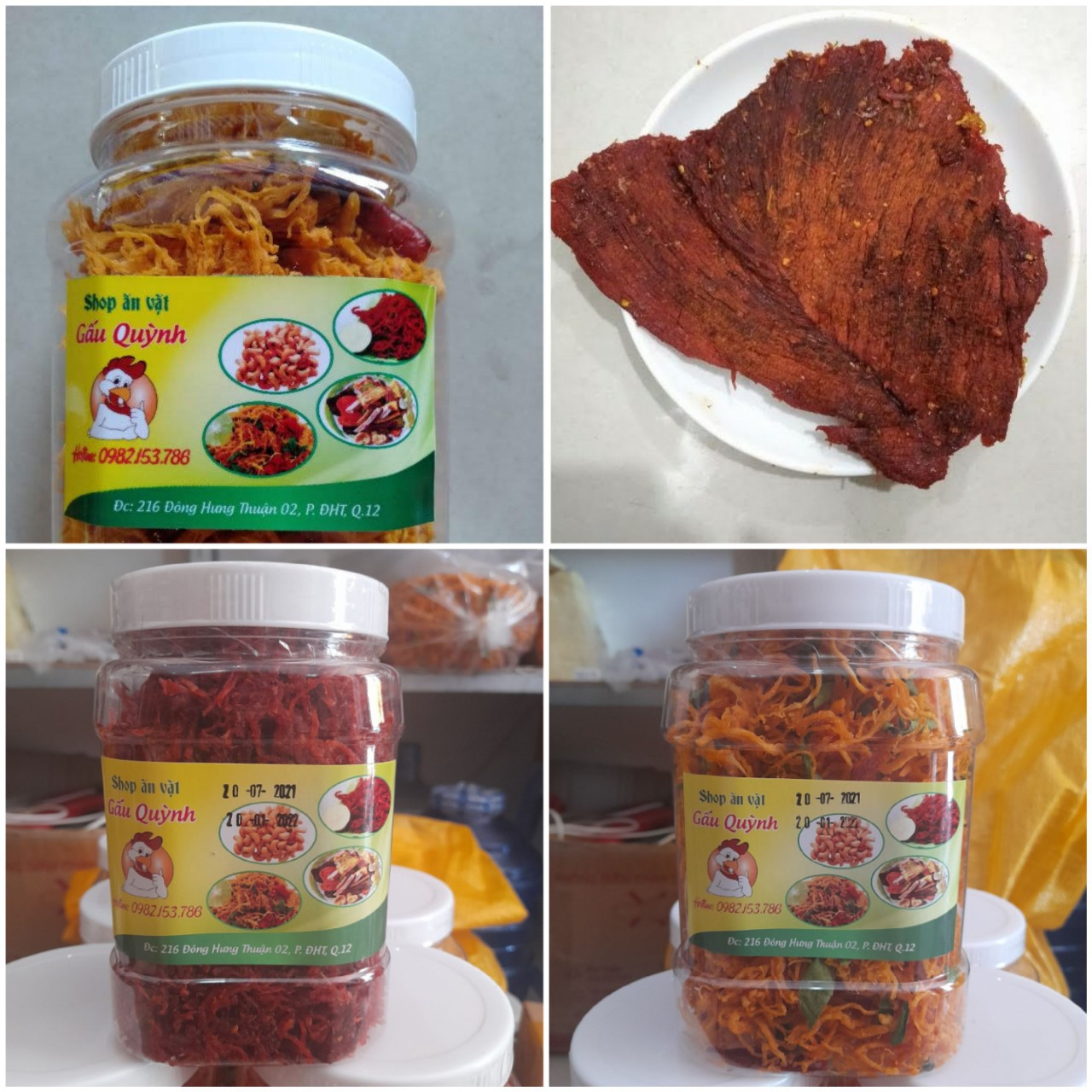 1kg khô bò miếng( chuẩn bò) /2 hũ