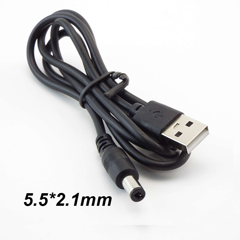 Qkkqla usb to dc 3.50.6mm 2.51.7mm 5.52.5mm plug jack dc 5v power extension cable connector