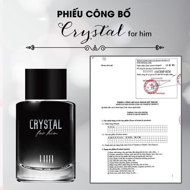 [ Hàng chuẩn 100  ] Nước Hoa Nam LUA Crystal For Him 60ml Chính Hãng