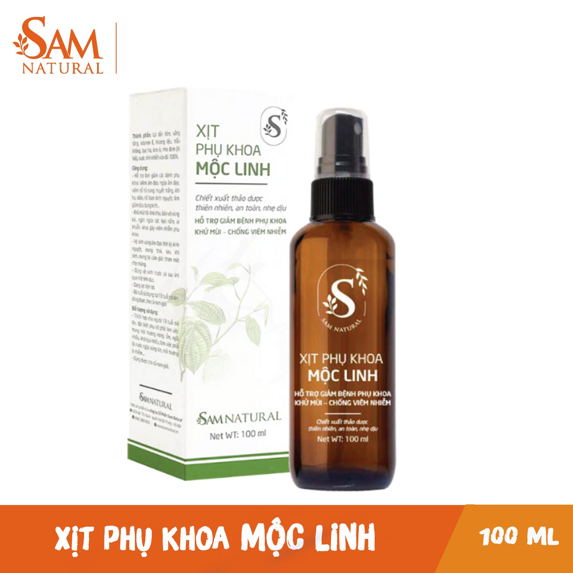 Xịt phụ khoa thảo dược - [Sam Natural]  Xịt vùng kín Mộc Linh 100 ml