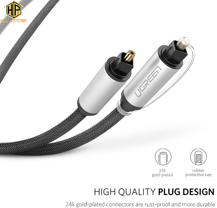 Ugreen 10539 - Cáp audio quang ( Optical - Toslink ) dài 1m bọc lưới cao cấp