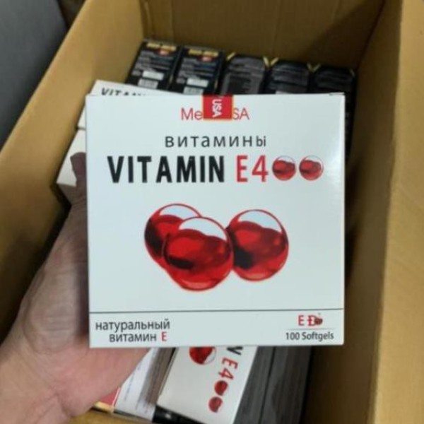 [HCM]Viên uống vitamin E 400 đẹp da sáng da hạn chế lão hoá da hộp 100 viên nhập khẩu