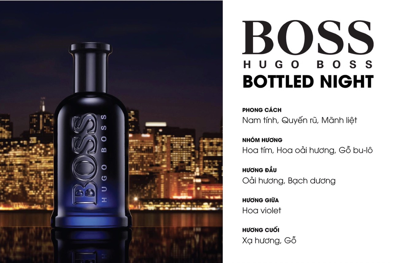 Nước hoa nam Hug0 B0ss Bottled Night chiết 10ml, 20ml
