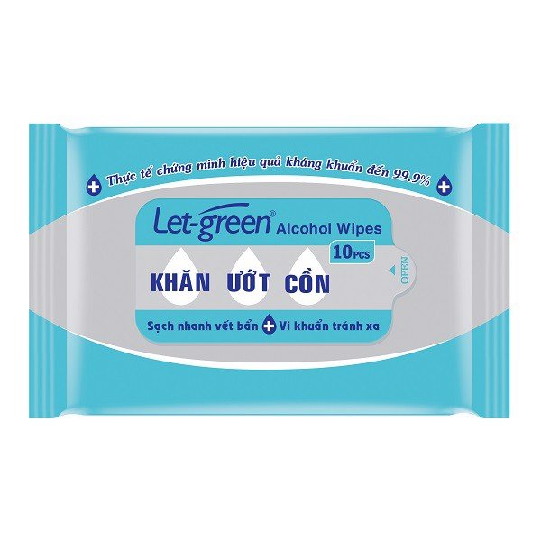 [10 TỜ] Combo Khăn ướt cồn 10 tờ/gói
