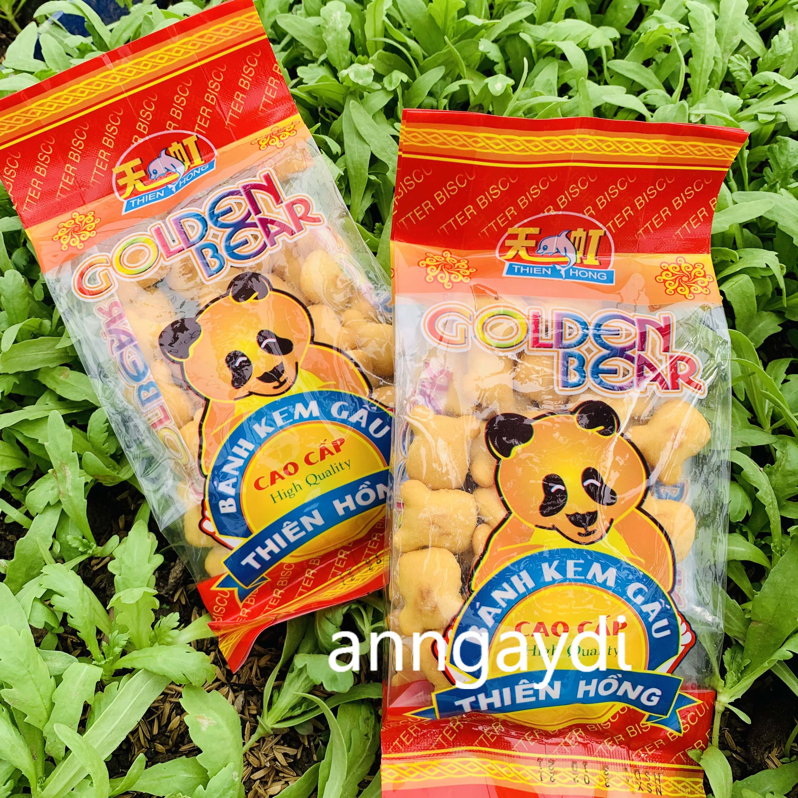 Bánh gấu nhân kem thiên hồng.