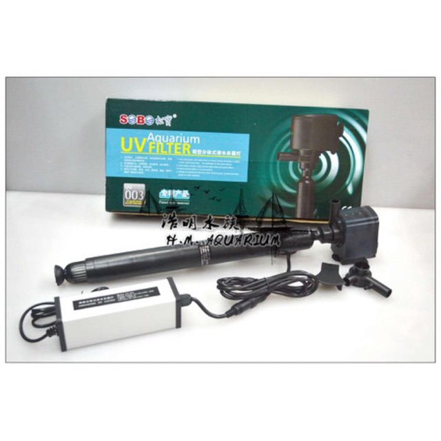 Máy Lọc Diệt Khuẩn Sobo Đèn Uv 003 cho hồ cá (Hàng Công Ty)