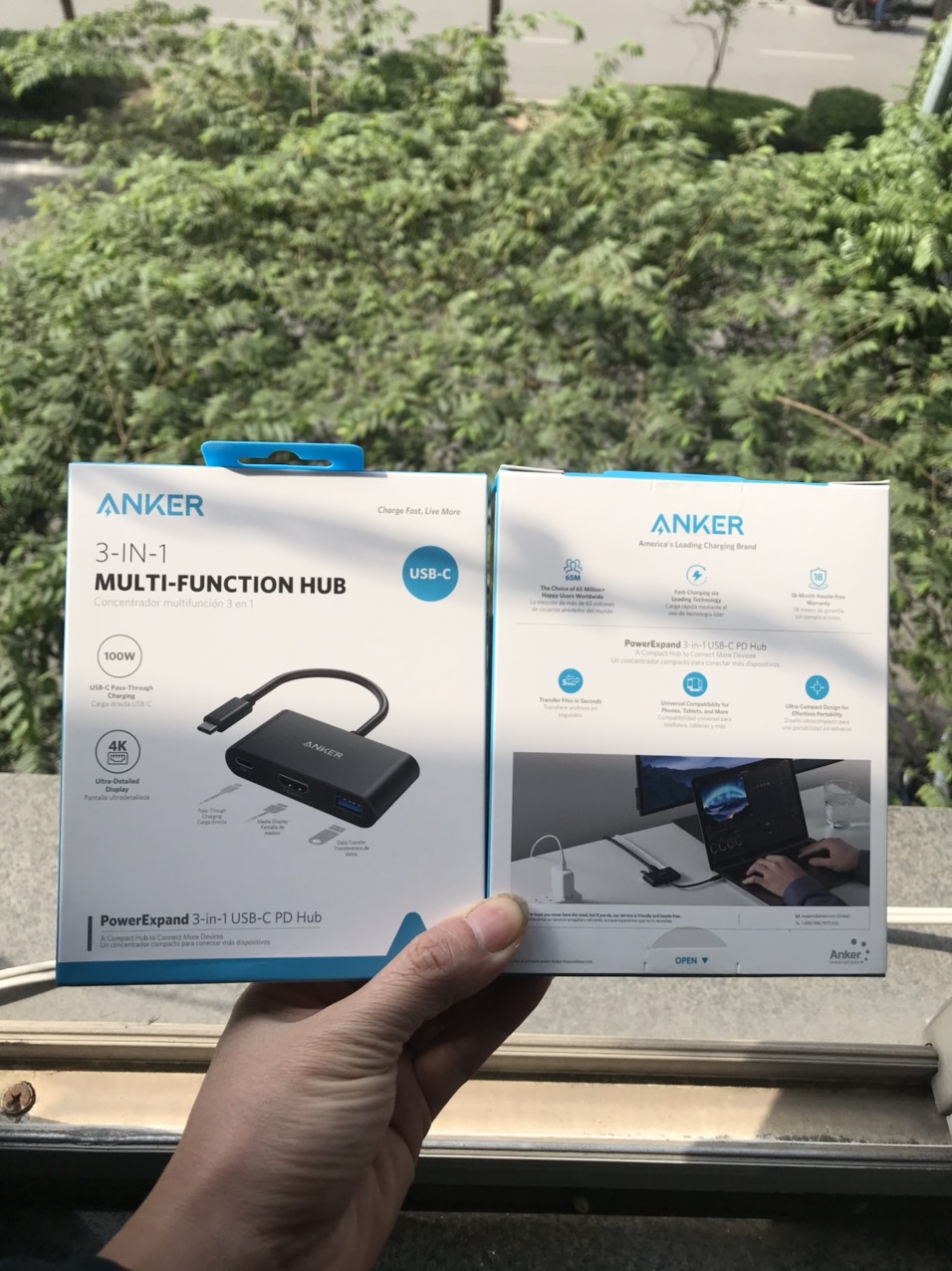 Hub anker power mở rộng hub usb-c 3 trong 1 sạc 100w