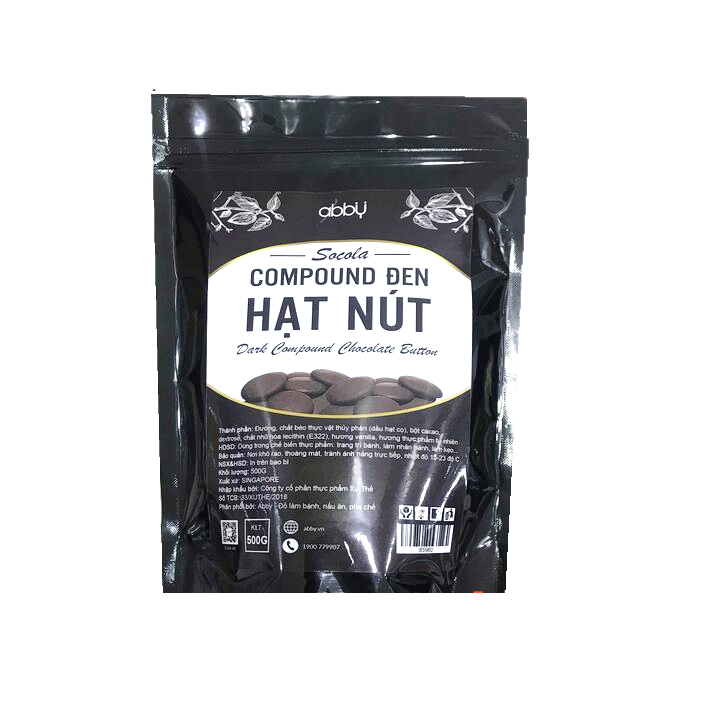 Socola hiệu compound đen hạt nút 500g