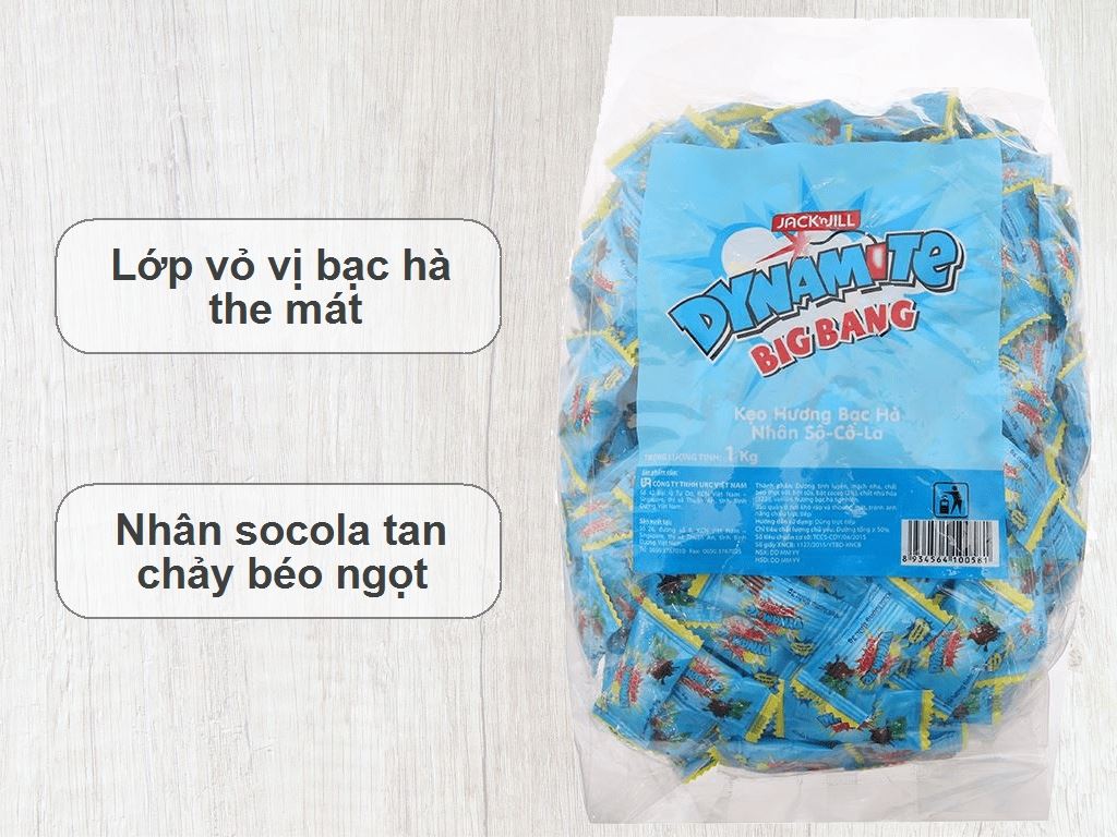 Kẹo nhai socola hương bạc hà Dynamite Chews