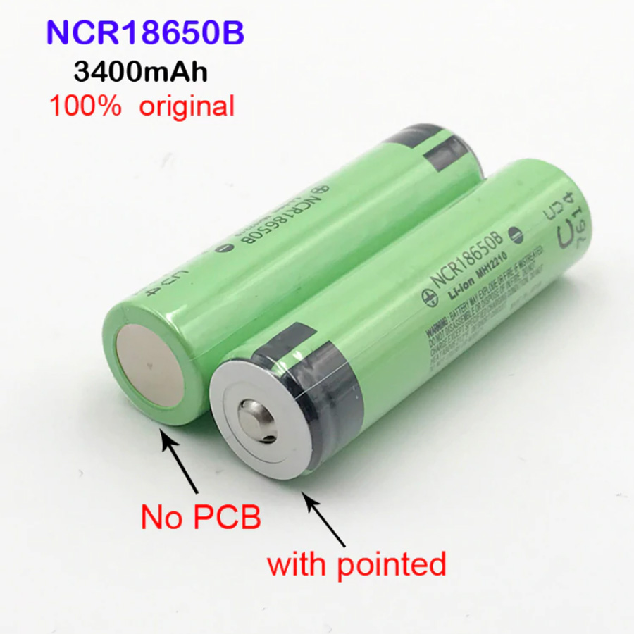 [02 viên] Pin Panasonic NCR18650B Mới dung lượng 3400mAh