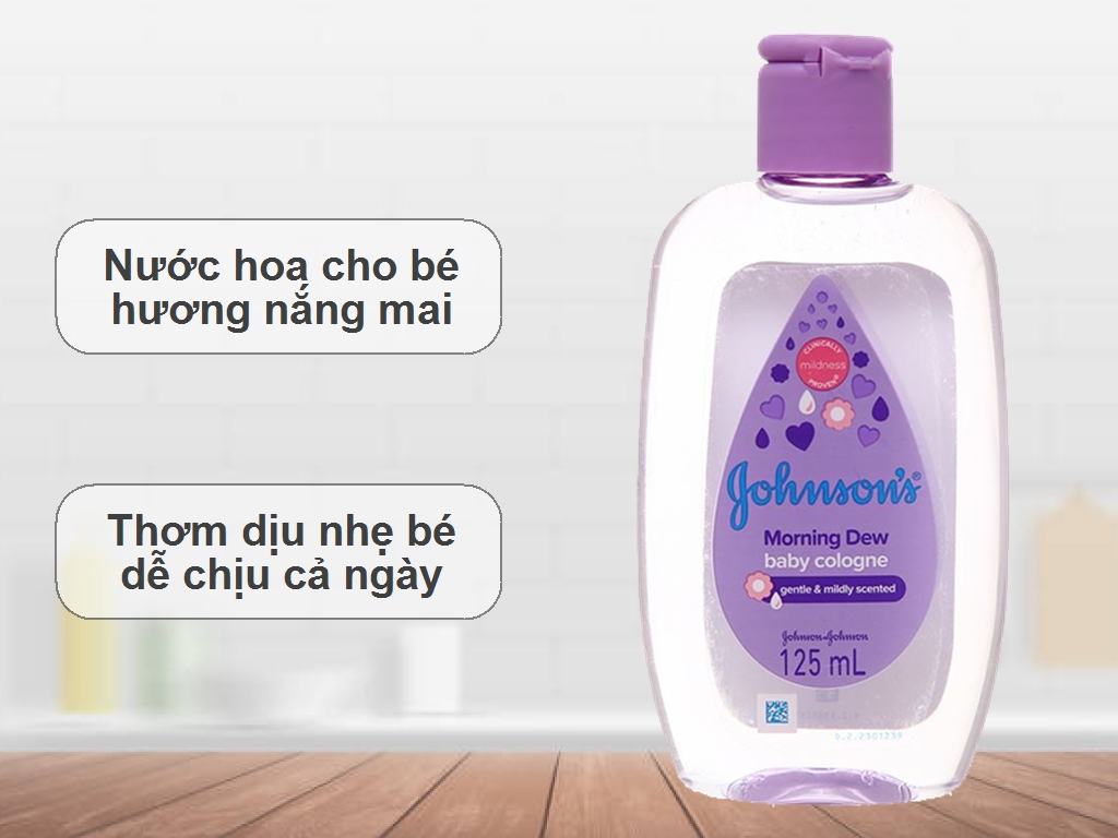 Nước hoa cho bé Johnson's Morning Dew Baby Cologne (Chai/ 125ml Tím)