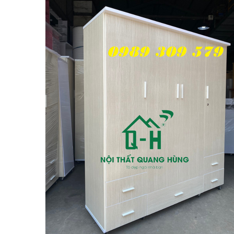 Tủ áo quần nhựa Đài Loan 4 cánh lớn 1m6x1m8 treo hết 4 cánh xịn xò hcm