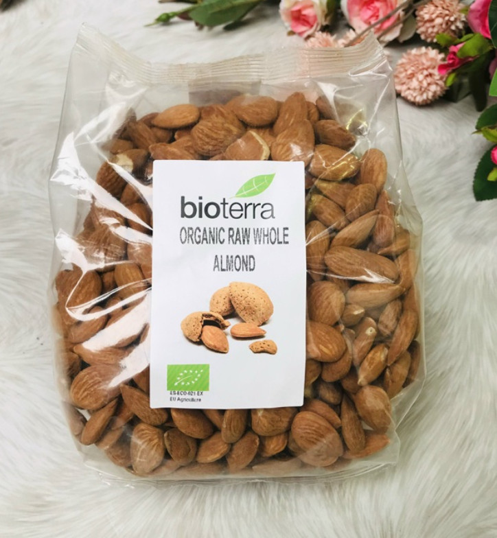 Hạt hạnh nhân (Almonds) hữu cơ đã tách vỏ - Bioterra