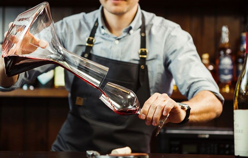 Bình thở rượu vang Decanter miệng vát 1670ml