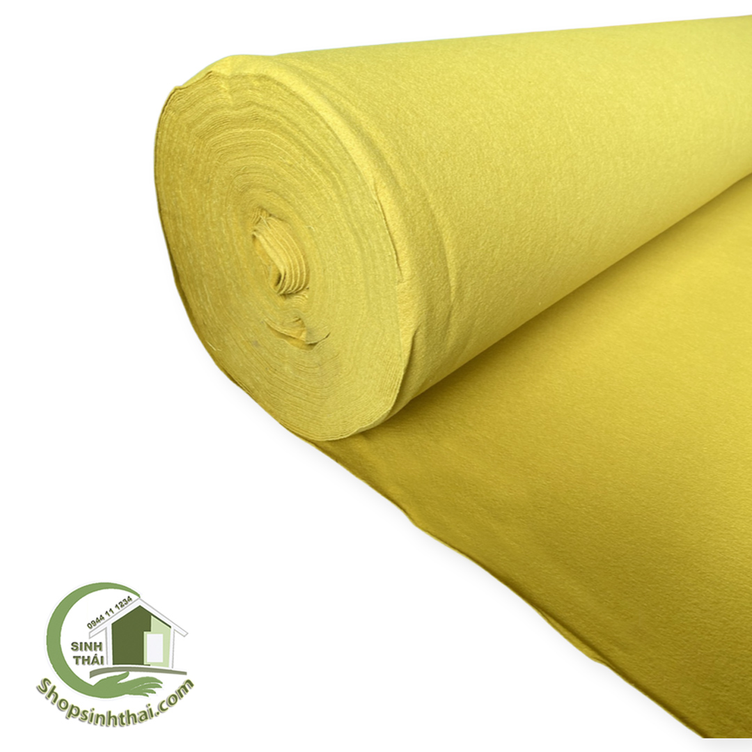 Thảm nỉ lót trải sàn màu vàng - 1m²