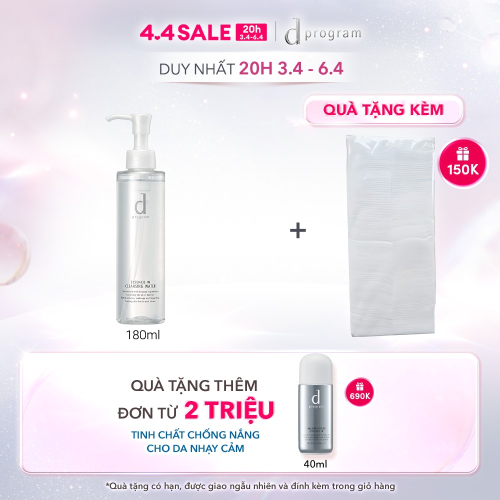 Nước tẩy trang dưỡng da dProgram Essence In Cleansing Water 180ml