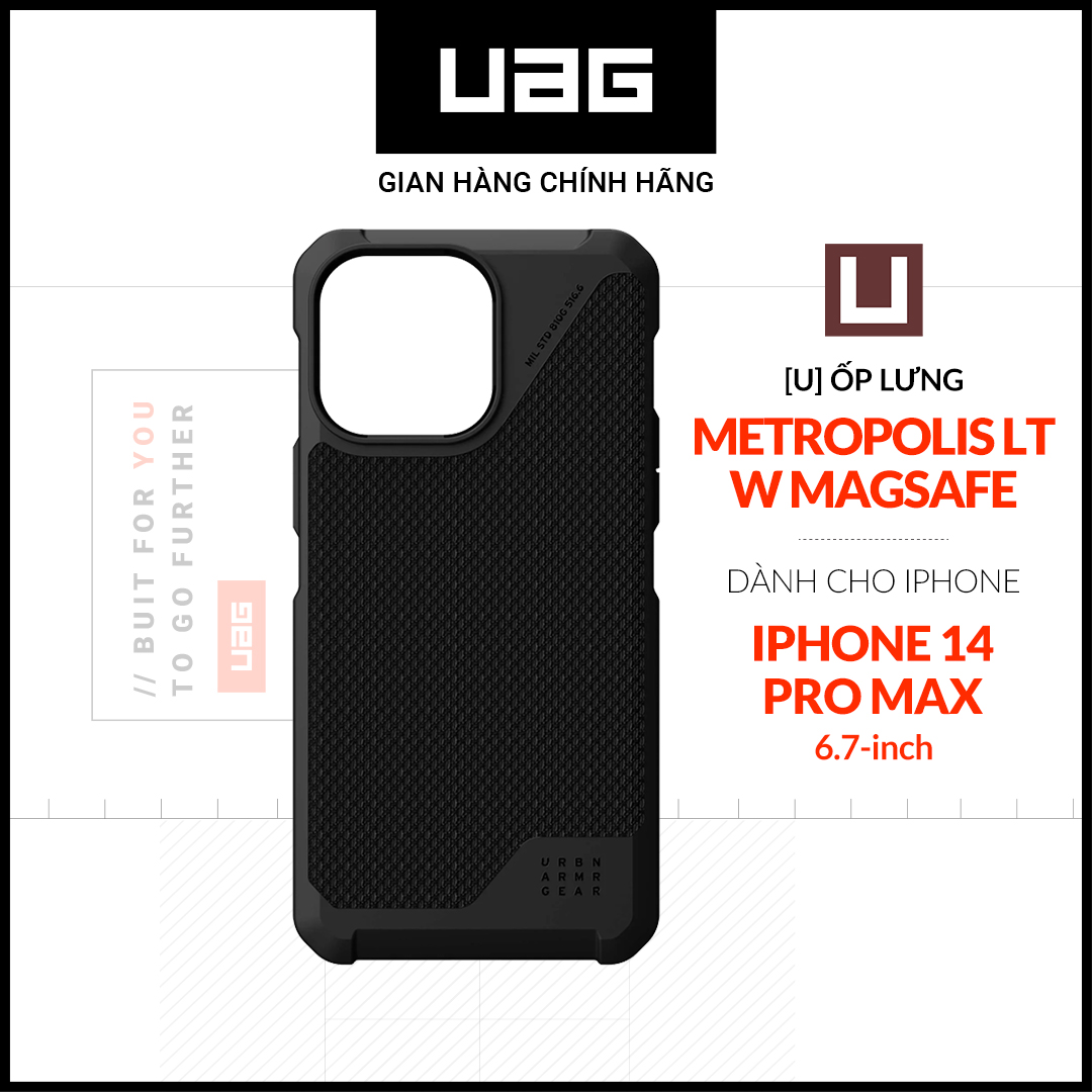 Ốp lưng uag metropolis lt w magsafe cho iphone 14 pro max