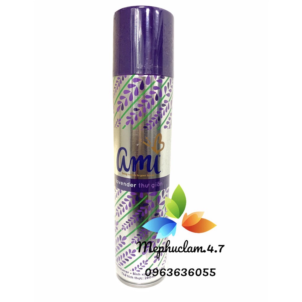 Xịt phòng Ami 280ml [ 6 Mùi Vị ]