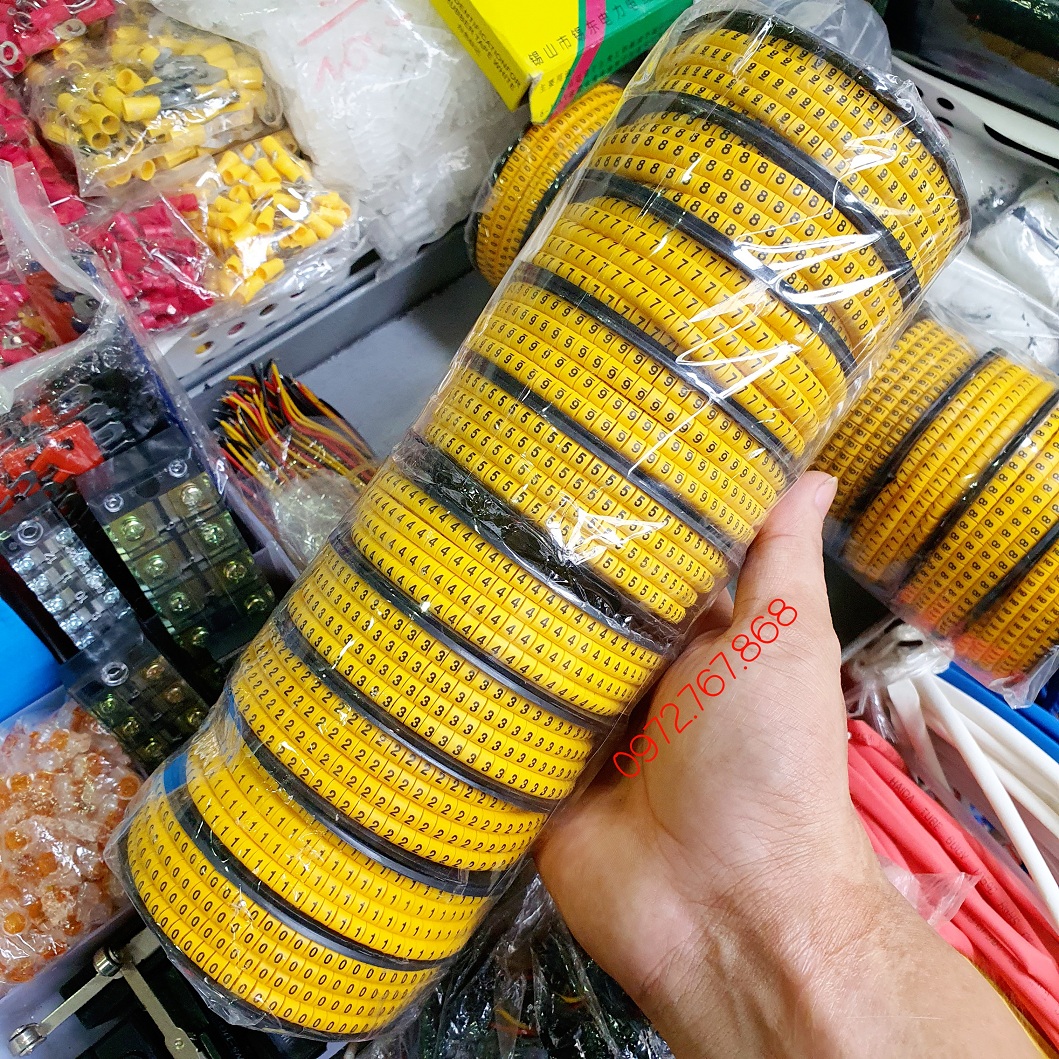 Vòng số đánh dấu dây điện dây mạng
