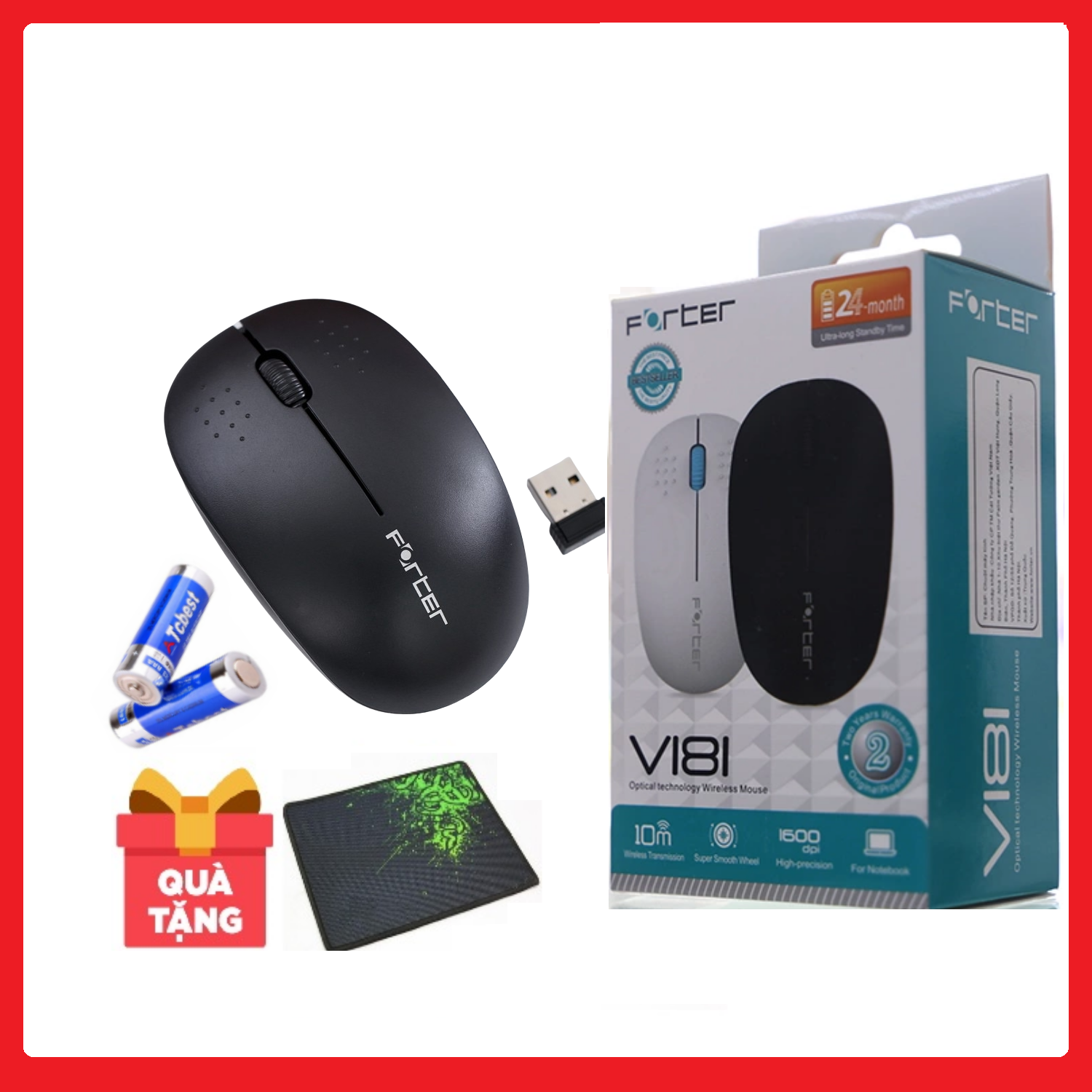 Chuột không dây văn phòng Forter V181 - Bh 12T chuột không dây chuột máy tính giá rẻ chuột máy tính chơi game chuột gaming chuột chơi game chuột gaming không dây chuột máy tính chuột máy tính gaming chu