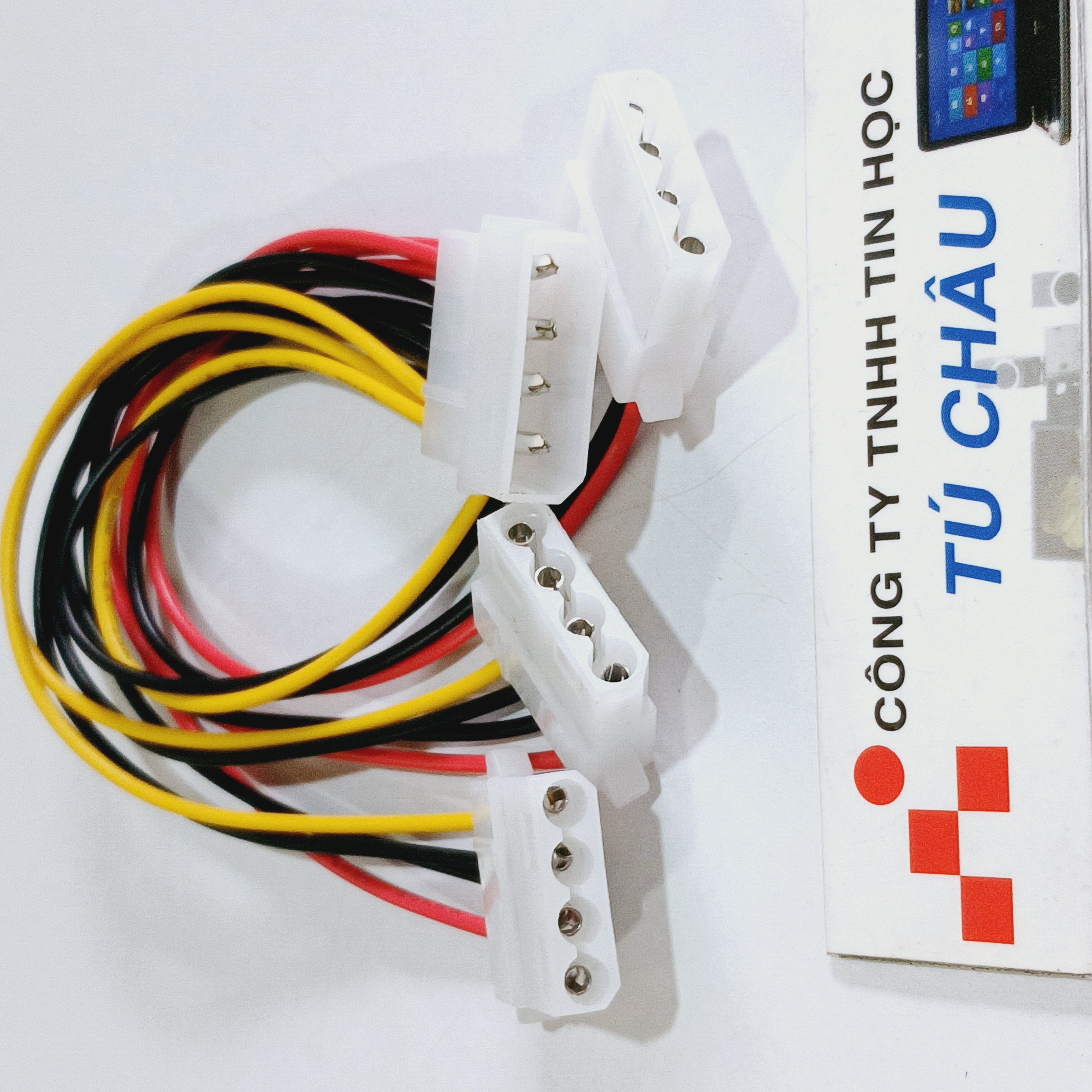 Cáp chia ata 1 ra 3 / chuẩn ata molex ide 4 pin chia 1 đầu ra 3 đầu - cáp dài 15cm