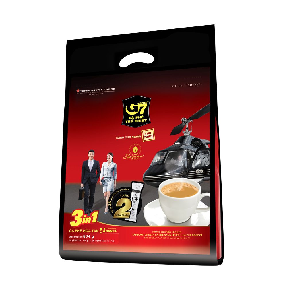 Cà Phê Sữa Hoà Tan G7 3in1 Bịch 50 gói ( Hàng Công Ty Chính Hãng )