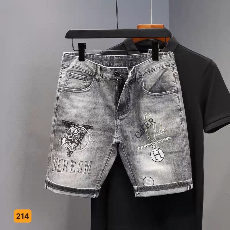 [Hoàn Tiền 15%] Quần short jean nam họa tiết thêu cao cấp ,full team mác, chất liệu jean , co giãn tốt ,hàng chuẩn shop (ảnh thật shop chụp ) DIỄM NHI SHOP BMY014