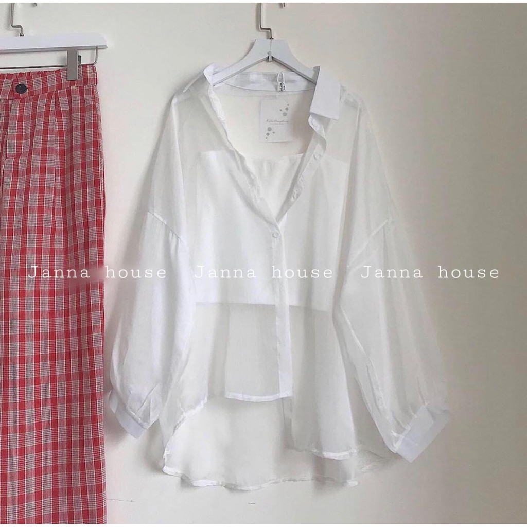 Set chiffon shirt thin together with 2 wire elastic bozip quiet đẹp 2023 House