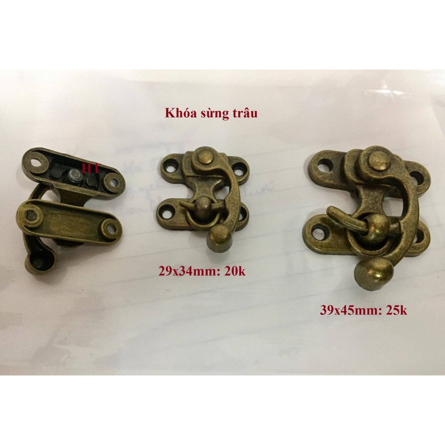 Khóa sừng trâu, phụ kiện túi ví