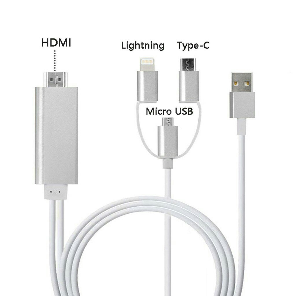 *Lagihitech* Cáp MHL 3 in 1 Hỗ Trợ Máy Chiếu Beecube
