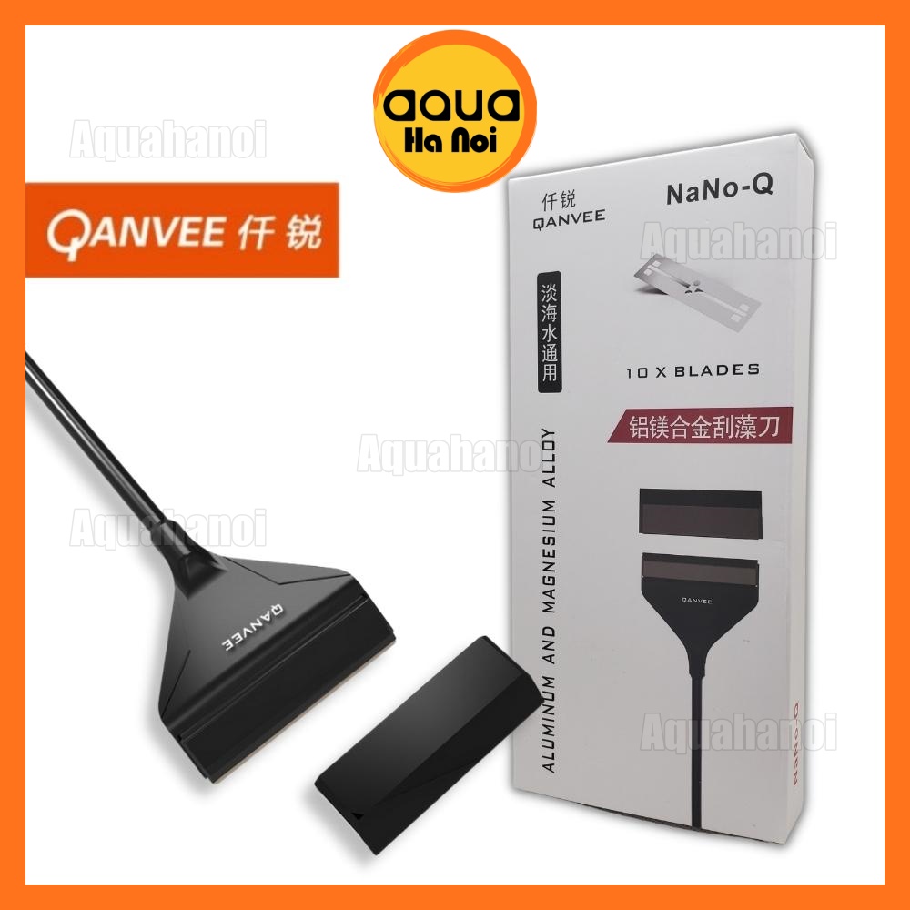 Dao cạo rêu Qanvee NaNo Q hợp kim nhôm - vệ sinh thành hồ cá cảnh thủy sinh