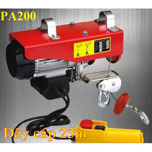Máy Tời Điện 200kg - 200kg, dây cáp 25m, máy nâng hạ