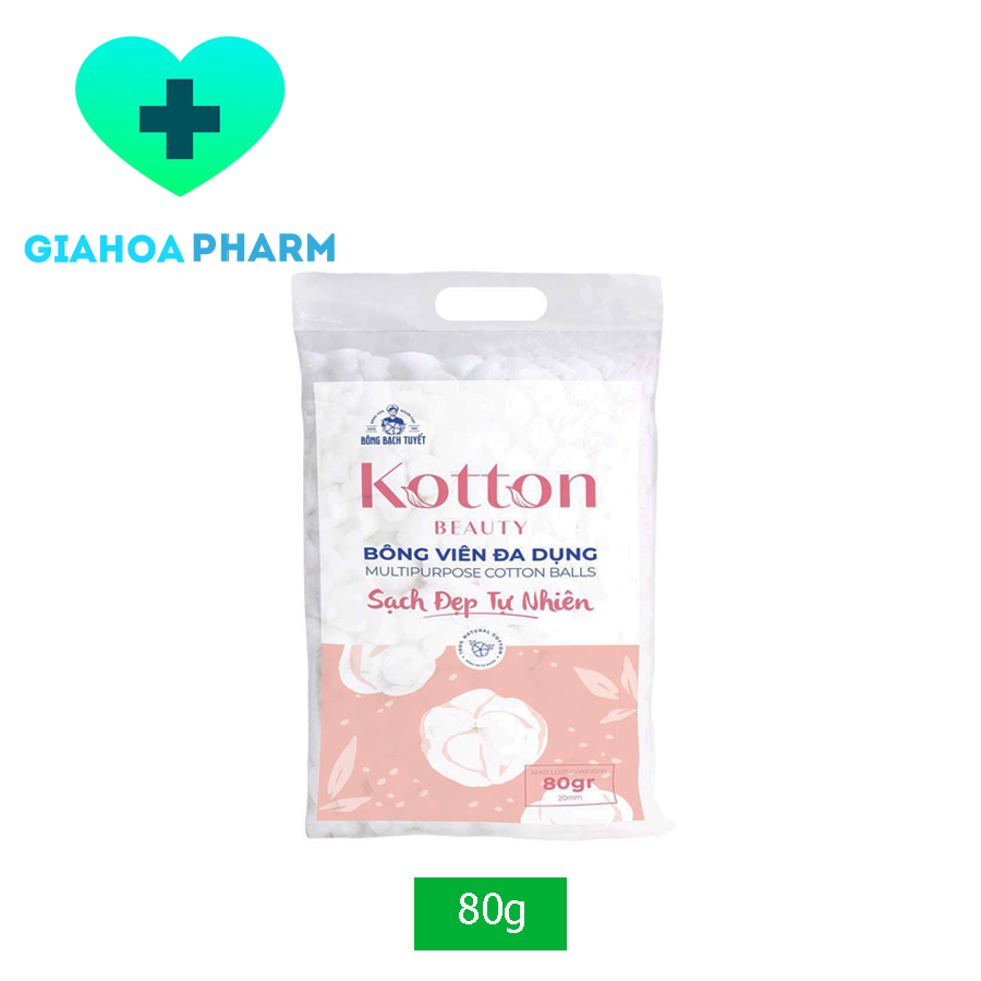 [HCM]Bông viên tiện dụng Merilynn (Bông Bạch Tuyết) 80g