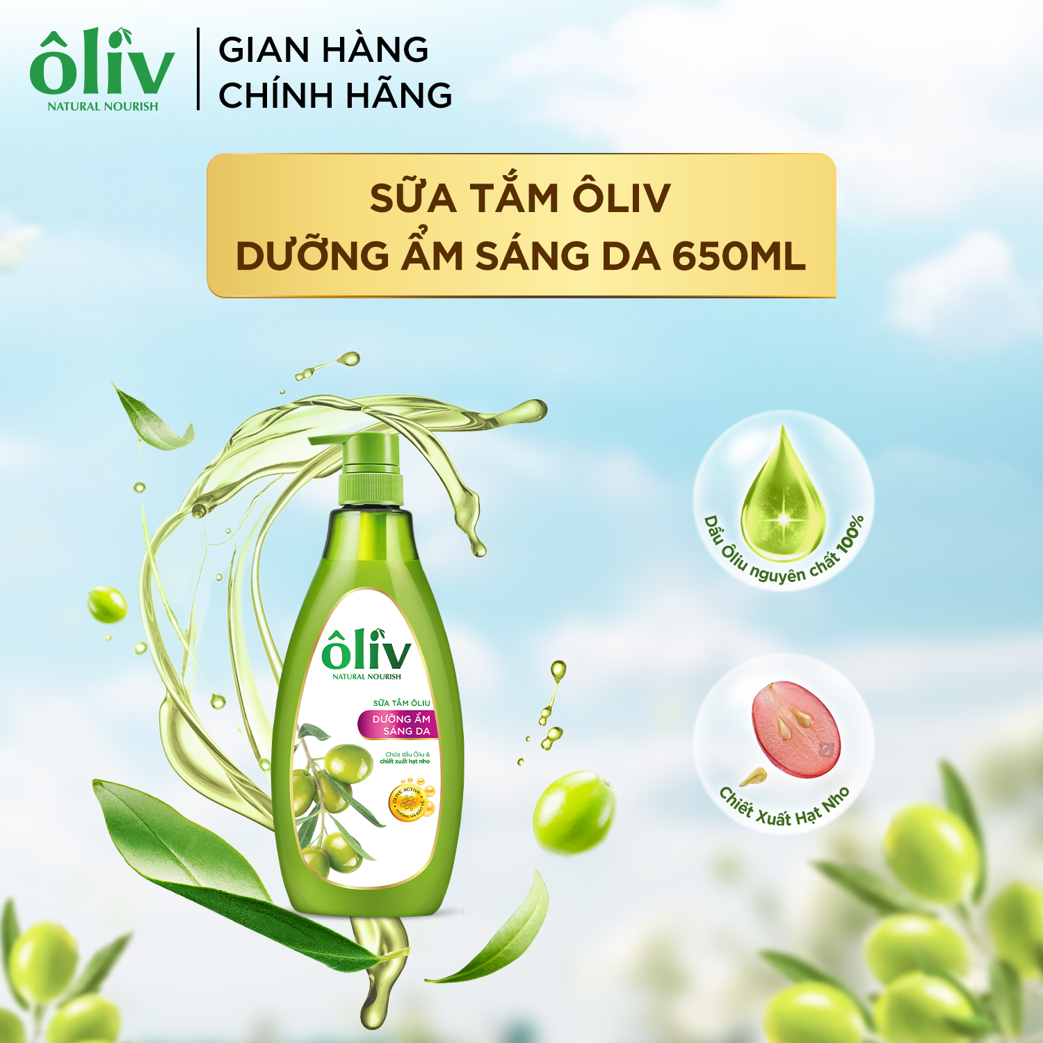 Sữa Tắm Ôliv Dưỡng Ẩm 650ML