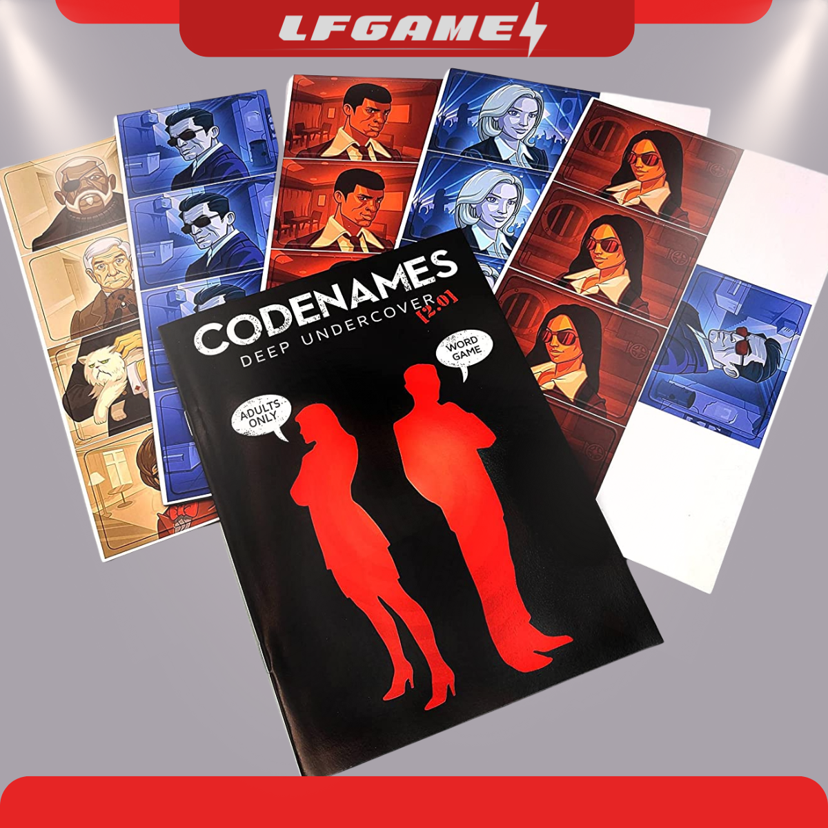 [Bản cao cấp] Bộ Trò chơi Boardgame Codenames - Codenames Picture Words Duet Deep Under Cover tiếng anh