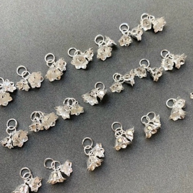 [S925] Charm bạc hoa treo - MH130