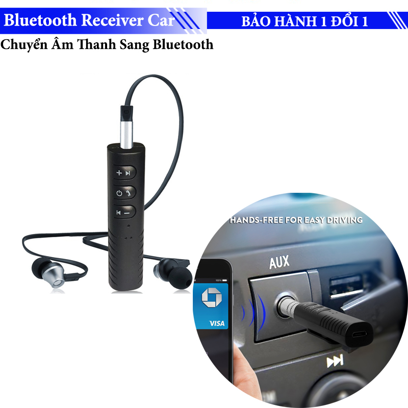 Đầu thu bluetooth receiver BT-801 tạo kết nối âm thanh 4.1 rảnh tay - Chuyên dùng trên ô tô- qtk