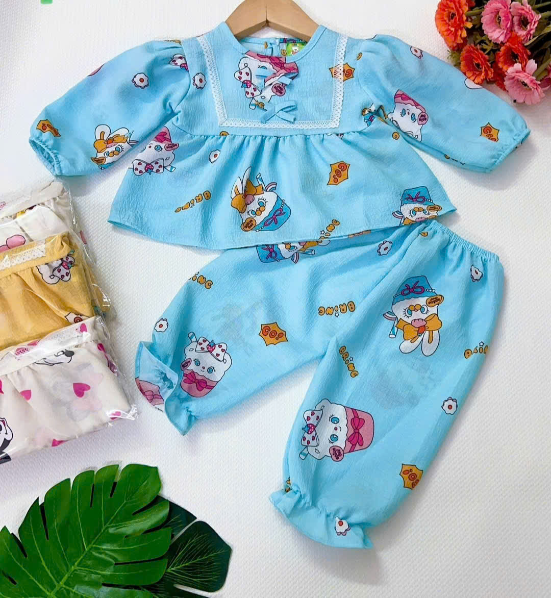 Combo 3 Bộ Đũi Xốp Tay Dài Bé (6-18kg)  (3 bộ 3 họa tiết khác nhau)