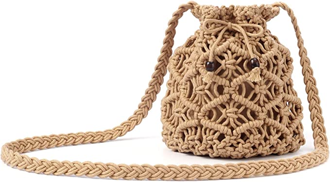 Túi bucket đan dây handmade