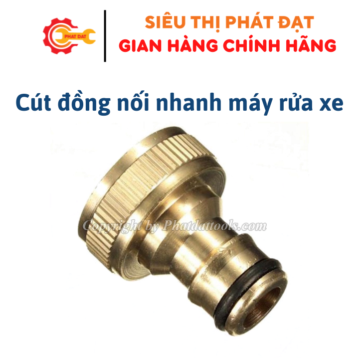Cút đồng nối nhanh có lọc cho máy xịt rửa xe cao áp.