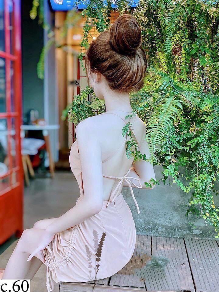 [HCM]Đầm đan chéo dây hở lưng quyến rũ
