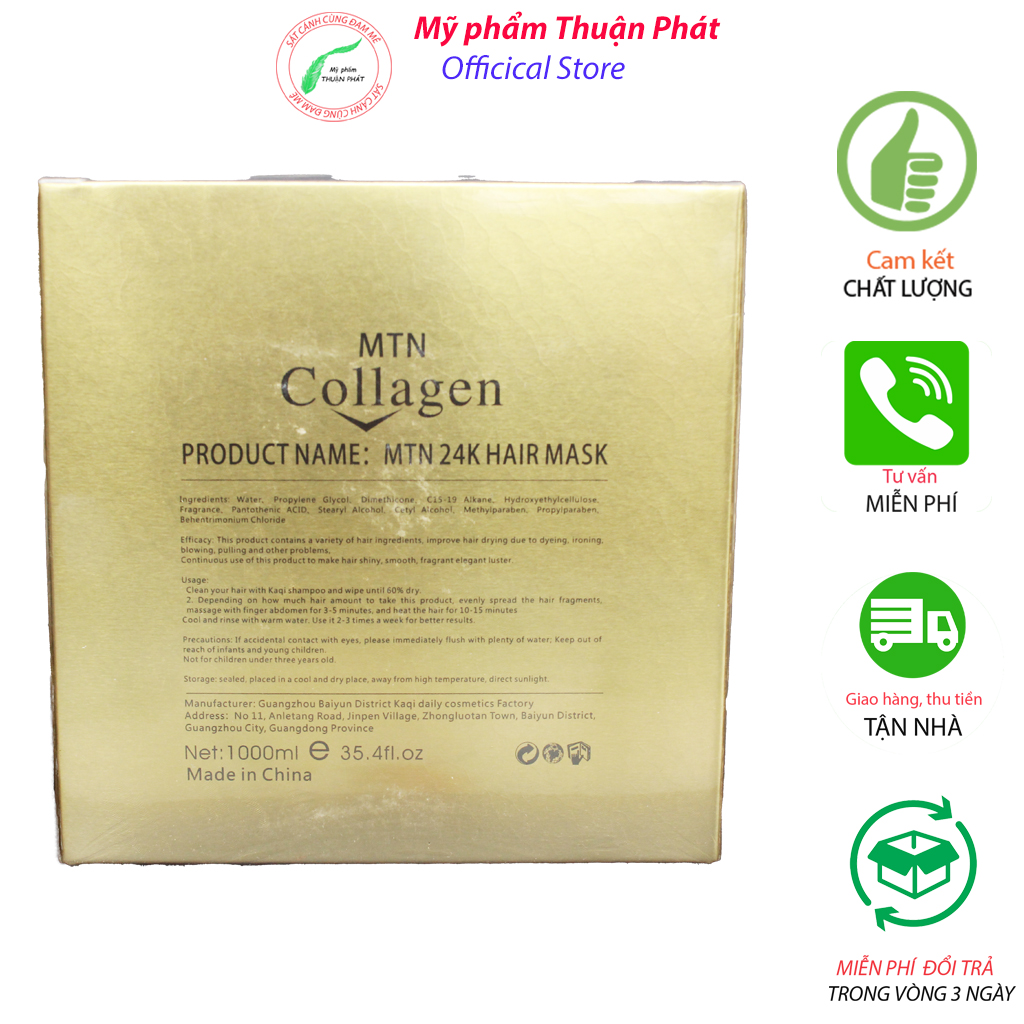 Dầu hấp tóc, ủ tóc Collagen 24K siêu thơm 1000ml loại 1