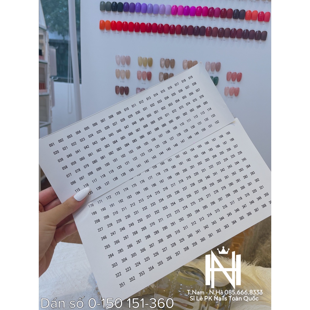 Dán số chai sơn, số thứ tự chai sơn